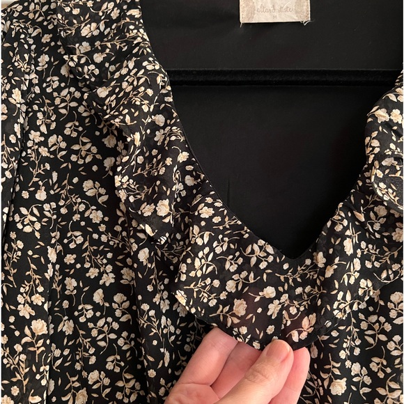 Altar’d State Floral Print Smocked Waist Long Sleeve Ruffled Detailing Dress - Picture 5 of 10